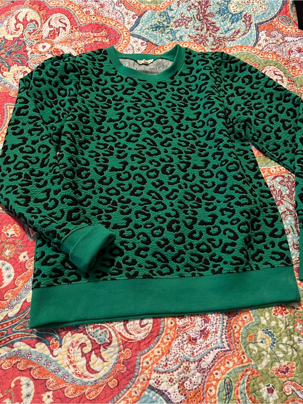 Jodifl Green Leopard Print Women's Sweater